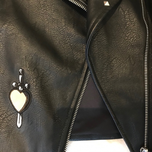 NEW Disney Villains Leather Motorcycle Jacket - Picture 4 of 6